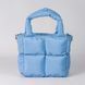 Жіноча сумка-пуфер блакитна з ручками і ремінцем через плече 15-24/5 15-24/5 фото 1